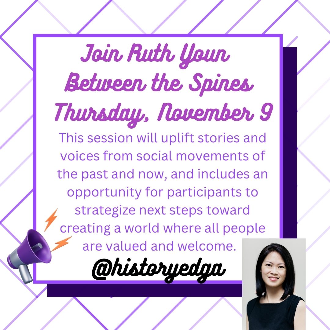 Join us for the first session of Between the Spines - Season Two! We're kicking things off Thursday night with Ruth Youn from @aaved_org !
