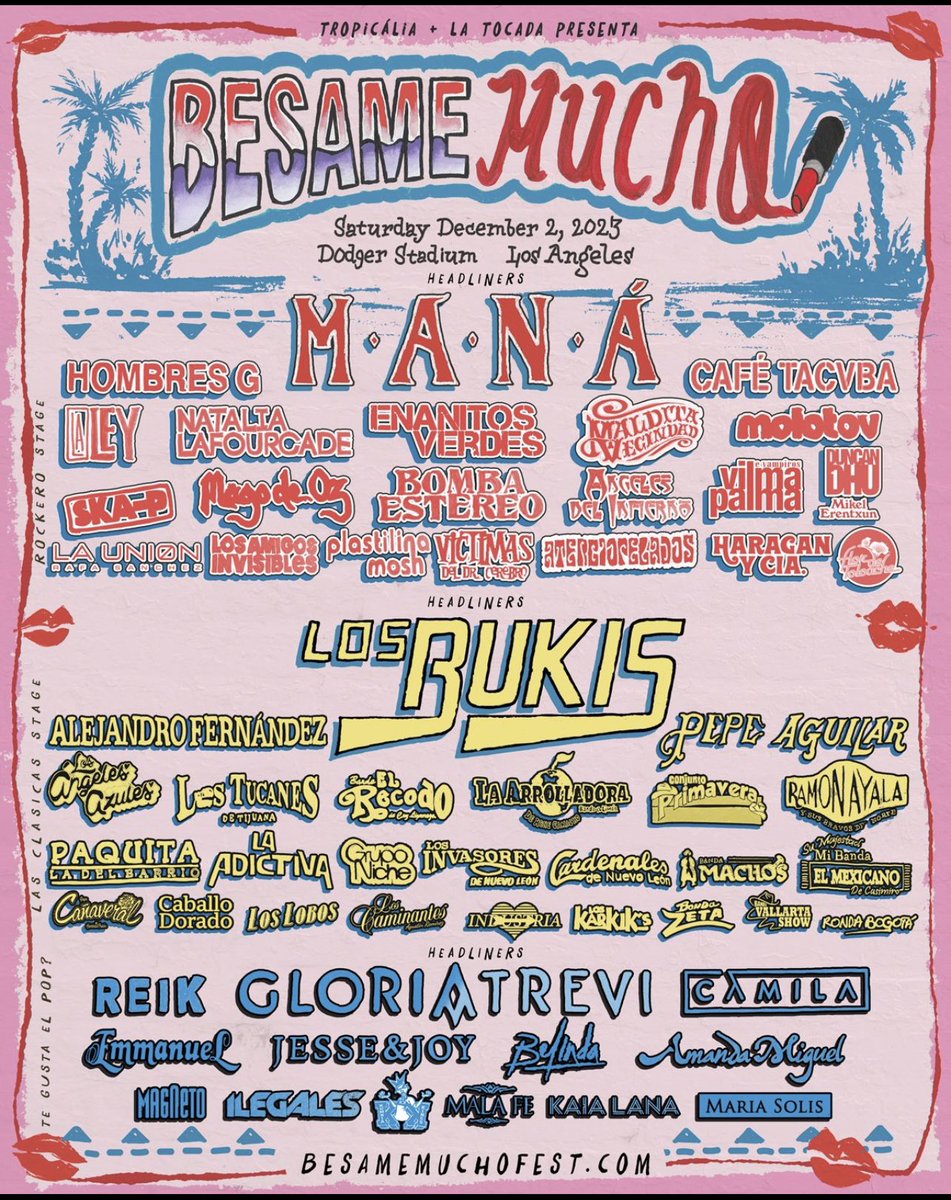 Unzua's tweet photo. Selling one GA+ ticket to #BesameMuchoFest on 12/2 at Dodger Stadium. My dad can no longer join us. Paid nearly $500, asking $450. #BesameMucho. https://t.co/1tzAivWQRe