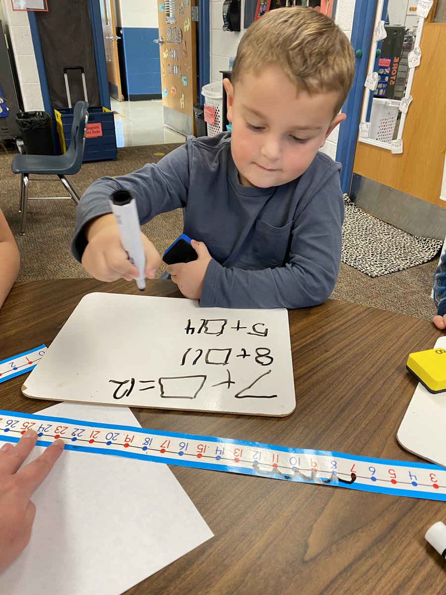 dclingingsmith1's tweet photo. First graders learned different strategies to find an unknown addends today in math. They worked really hard and had many excited success moments at the small group table too!! ๐โค๏ธ #fabulousfirsties #mathworkshop #missingaddends @VV_Voyagers https://t.co/FGWDTa1ZIw