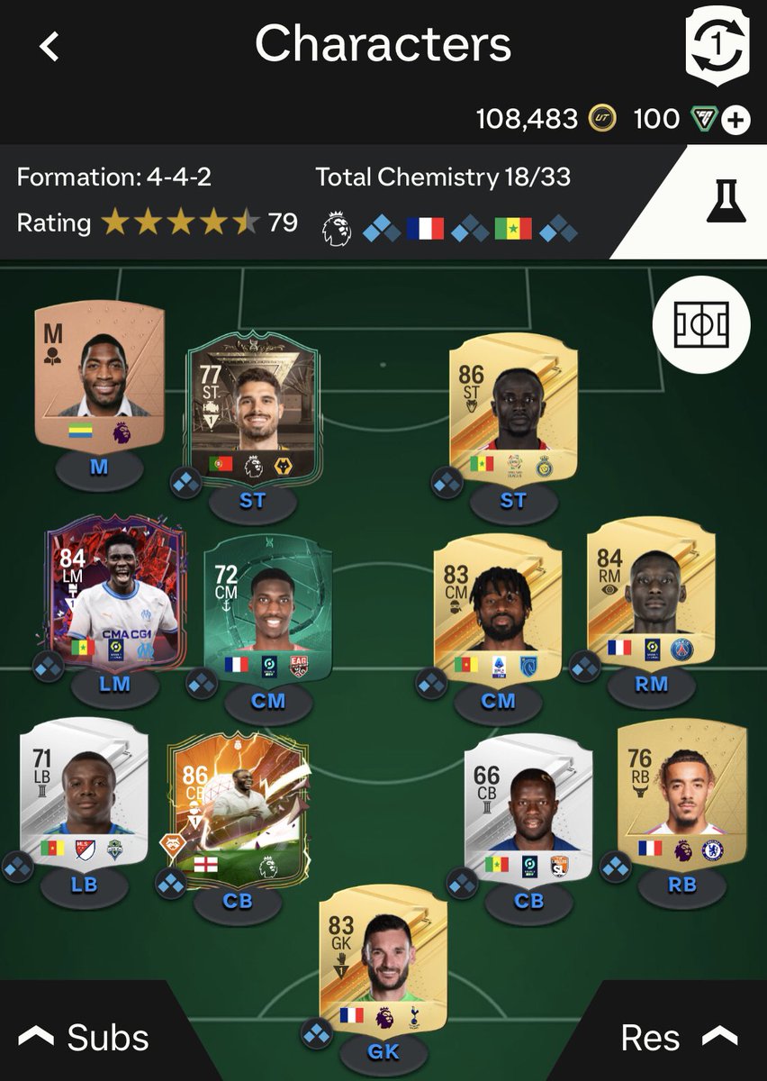 AlexandreFI2's tweet photo. @sbc_tips You won’t see >50% of this team anywhere else https://t.co/N7jal68dFG