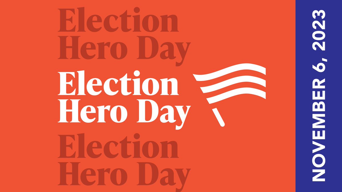SJSUvotes's tweet image. Election heroes are state and territorial officials, local clerks, directors, office staff, poll workers and many more who work to ensure a safe, secure, accessible election. Join us in thanking them today! #ThankYouElectionHeroes #ElectionHeroDay 
@sccvote @CASOSVote