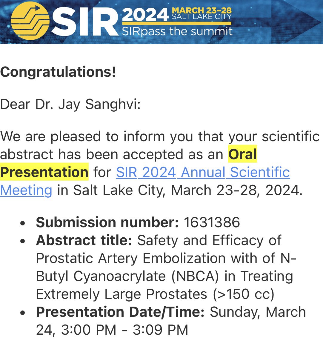 jaysanghvi_'s tweet photo. Looking forward to presenting our abstracts @SIRspecialists this year w/ @bonesz @dbamshad @adamdgeffner @GallaMD @MountSinaiIR https://t.co/HSDEOG9uTr