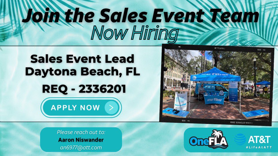 The incredible <a href="/One_FLA/">OneFLA</a> Sales Events Team is looking for a superstar to join the team supporting the Space Coast 🚀 🚀 
Apply today!