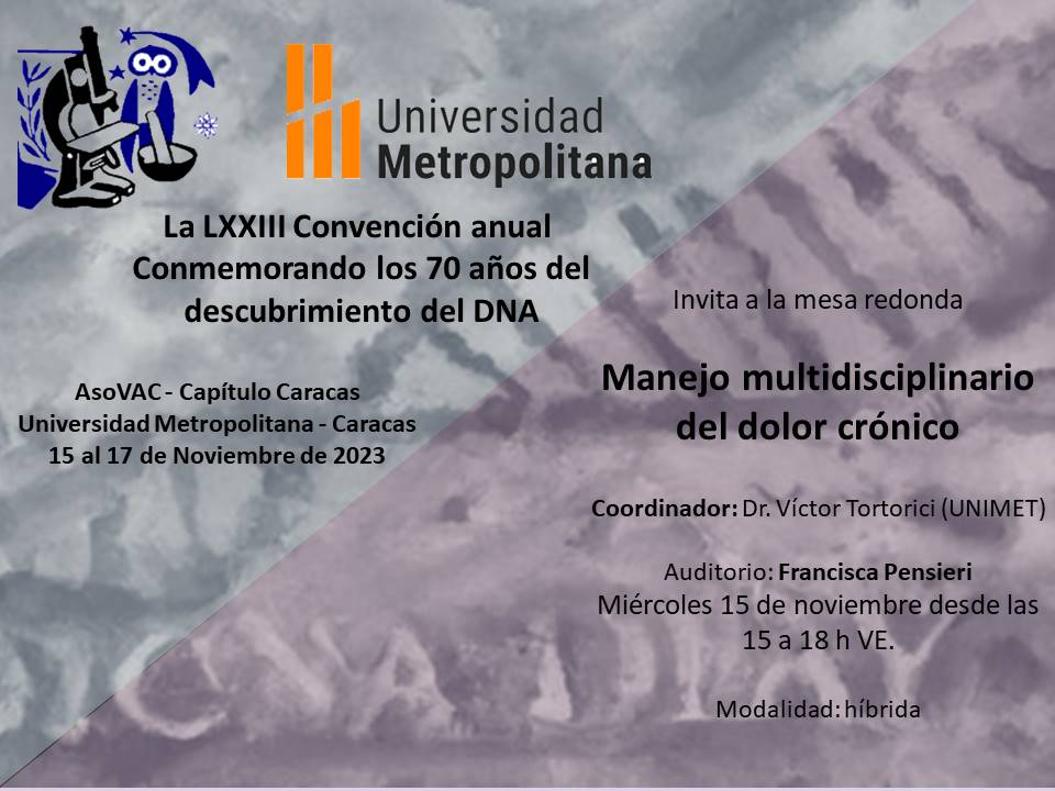 Te esperamos en nuestra LXXIII Convención Anual de la AsoVAC-Capítulo Caracas. Aquí te presentamos la información correspondiente a los eventos.
asovac.org/convencion-2023