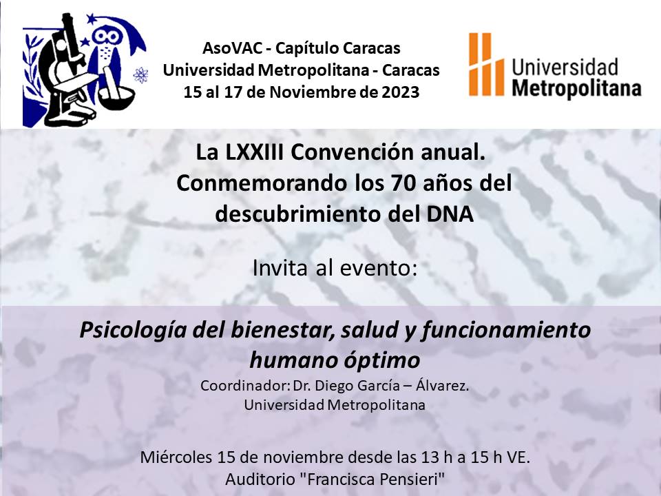Te esperamos en nuestra LXXIII Convención Anual de la AsoVAC-Capítulo Caracas. Aquí te presentamos la información correspondiente a los eventos.
asovac.org/convencion-2023