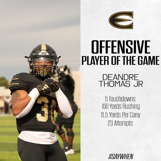 esuhornetsfb's tweet photo. 🗣 Congratulations to our Players of the Game from Saturday 👀

These guys had a BIG TIME DAY 🧱🔨

#SayWhen🐝 https://t.co/TRxw4eyQWp