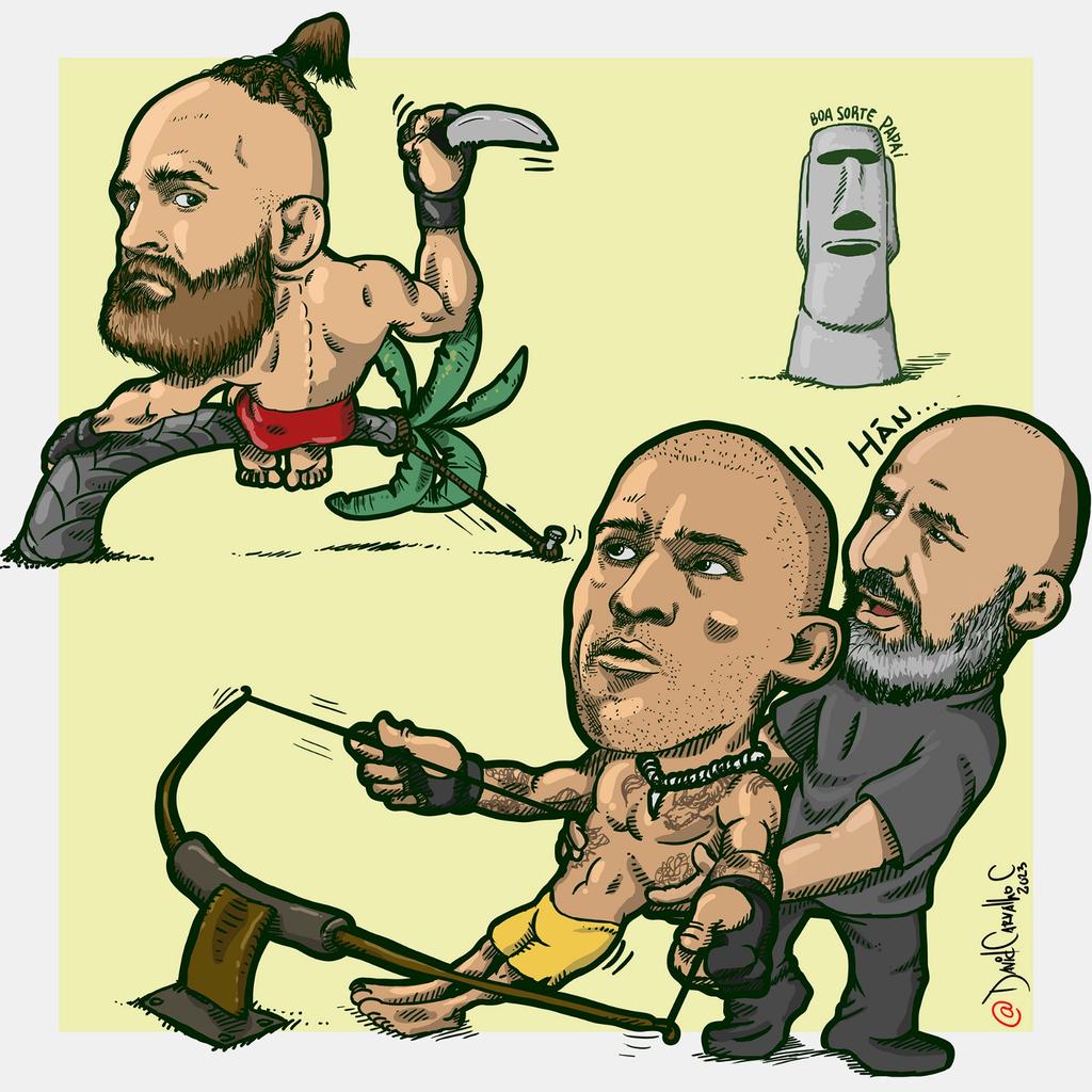 DavidCarvalhoC's tweet photo. #chargedemma - Jiri vs Poatan
...
Com: Jiri Prochazka / @AlexPereiraUFC
e @gloverteixeira
...
Charge colaborativa para o podcast #Papodeluta do @portaldovt com @alonsopvt e @carlaobarretoo1
...
#mma #ufc #lutas #lightheavywheight #fightpass #ufcfightpassbrasil #UFC295 https://t.co/u2NFefNhsE