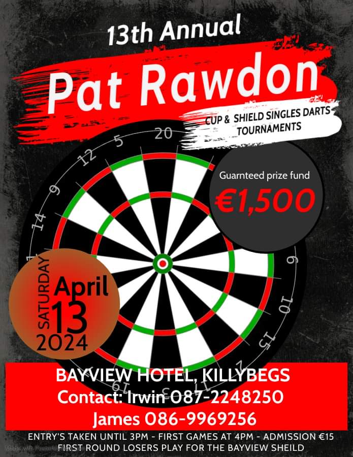 Dart tournaments in South West Donegal in 2024, open to all #darts