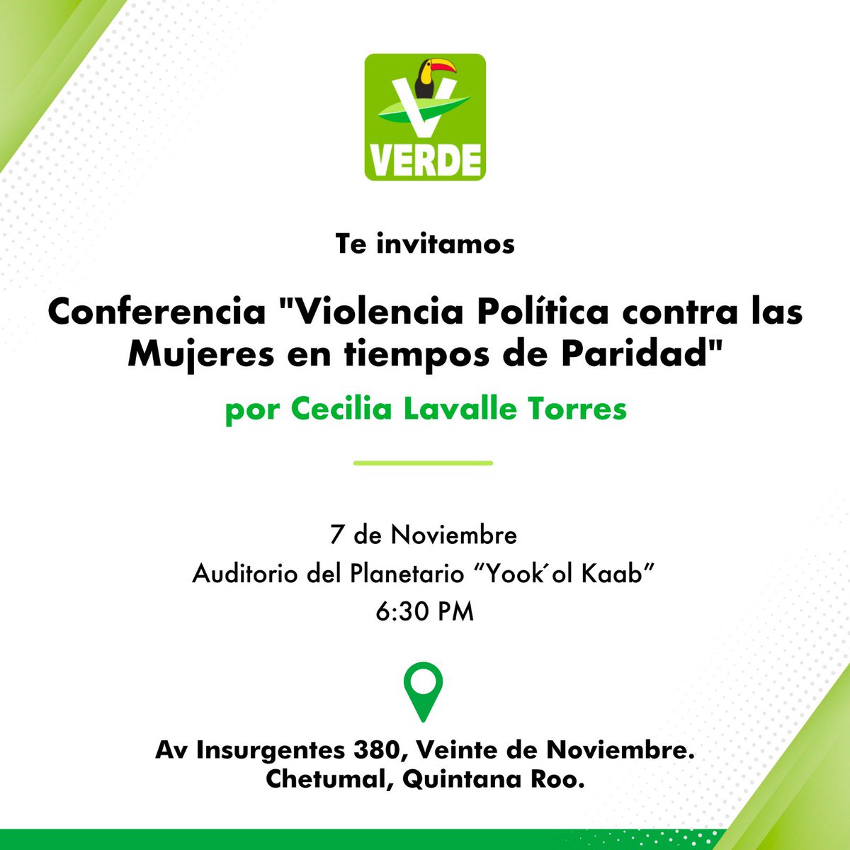 Con un gran compromiso con las mujeres, nuestro líder estatal <a href="/RenanSanchez_/">Renán Sánchez Tajonar</a>  invita a la conferencia “Violencia Política contra las Mujeres en tiempos de Paridad”