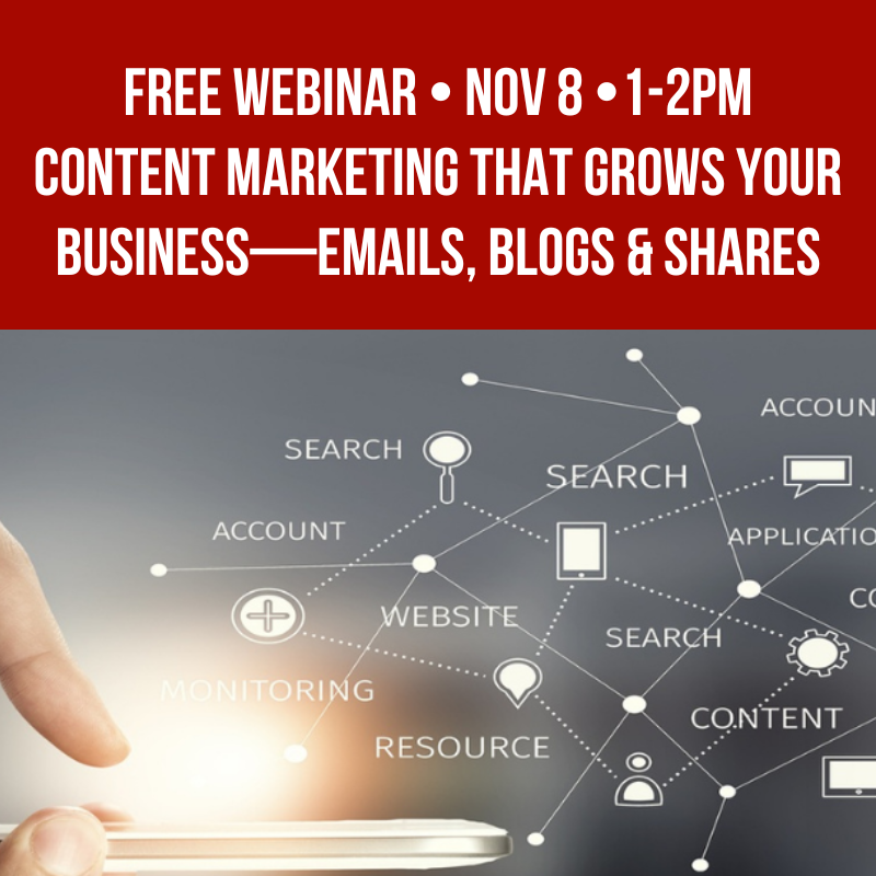 tmademkt's tweet photo. 11/8 Join our Free #WebinarWednesday on Content Marketing That Grows Your Business–Email, Blogs &amp; Shares! https://t.co/pEmePwcT3w with #ConstantContact &amp; #SouthbaySBDC https://t.co/le9aU9Xmyn