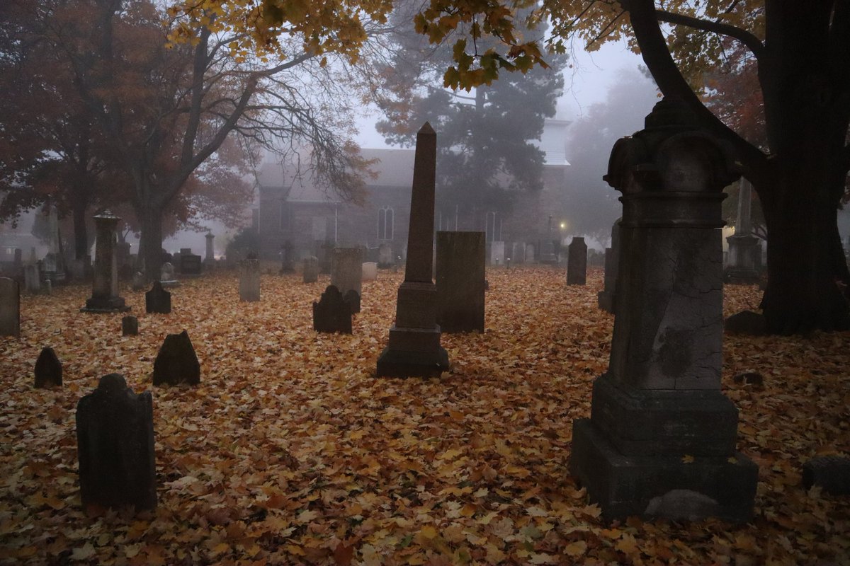 The crisp air, the colours, the crunching of leaves under foot, and the past that has left a glimpse of itself behind - just some of the reasons I visit cemeteries in the fall.