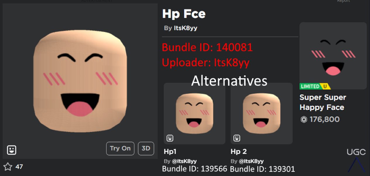 Peak” UGC on X: UGC creator UsualRage uploaded a 1:1 copy of the item Epic  Face in 2 parts. #Roblox #RobloxUGC  / X