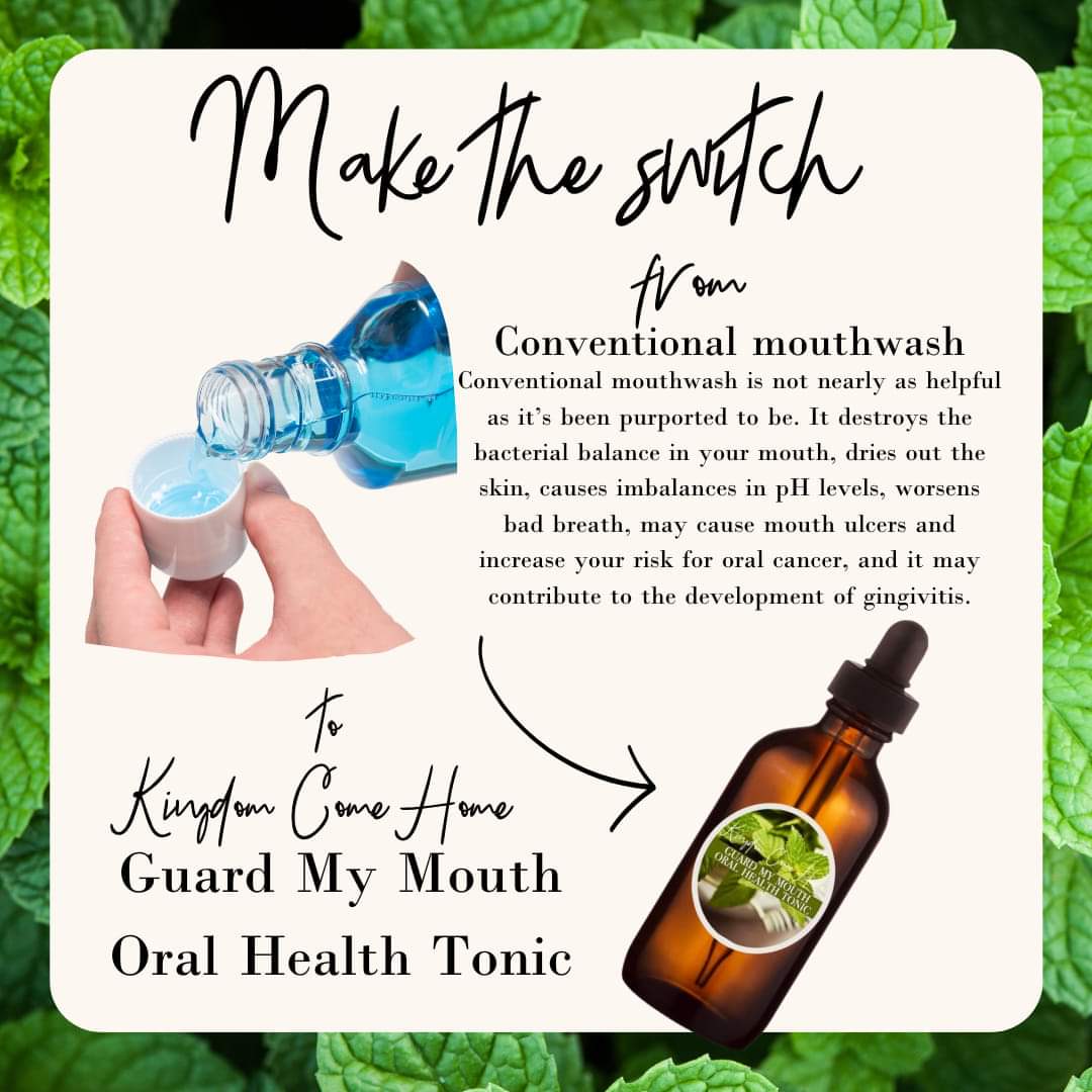 KingdomComeHome's tweet image. Did you know that conventional mouthwash can actually damage your mouth's biome? Even though it may get rid of the bad bacteria in your mouth, it may also get rid of the good bacteria needed. 

Check out our natural alternative here: 🦷

kingdomcomehome.shop/product-page/g…

#oralhealth