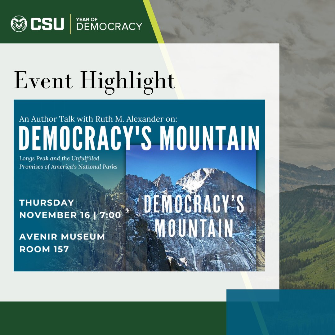 Mark your calendars! 📅 We’ve got lots of great Thematic Year of Democracy events coming up. For the full details, visit thematicyear.colostate.edu.