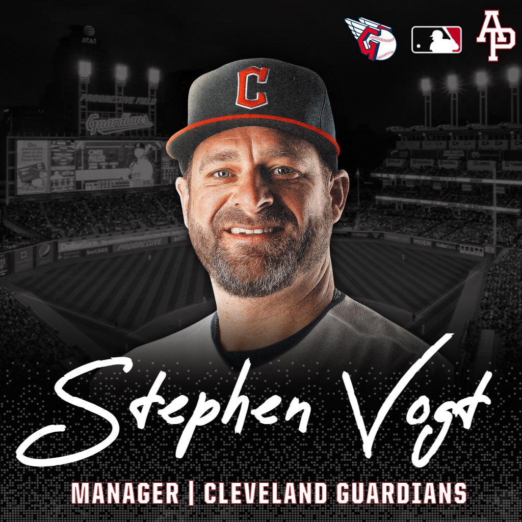 APUCougars's tweet photo. Congratulations @SVogt1229!!! The @APUBaseball legend and two-time MLB All-Star was announced today as the new manager of the Cleveland Guardians! https://t.co/GF0XUOtWTC
