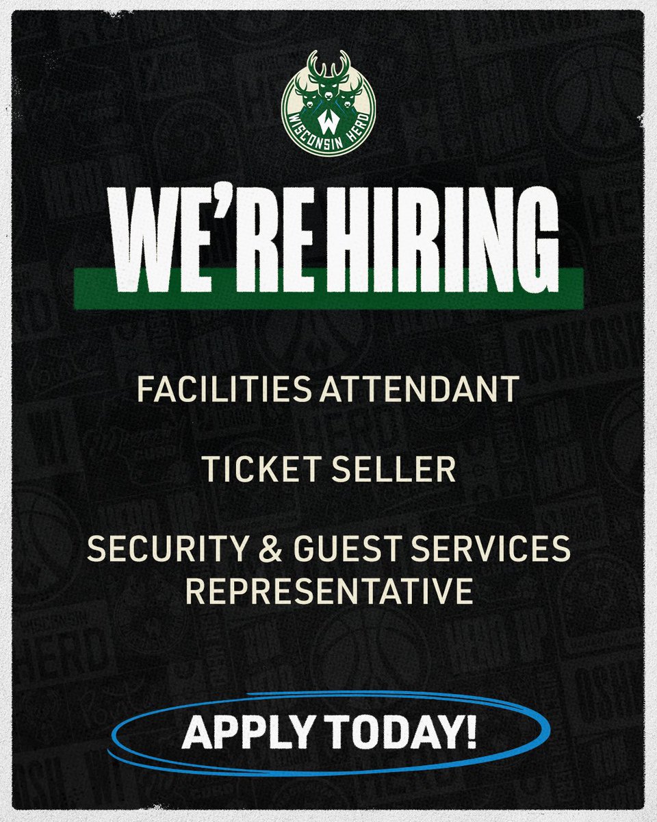 The Herd are hiring limited positions to enhance the experience of our upcoming season! Start your sports career with the best franchise in the league 💼

Apply today! 👉 nba.com/bucks/careers