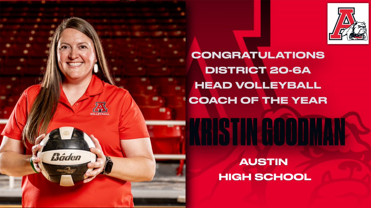 Congrats Coach Goodman for being named the District 20-6A Head Volleyball Coach of the Year.
