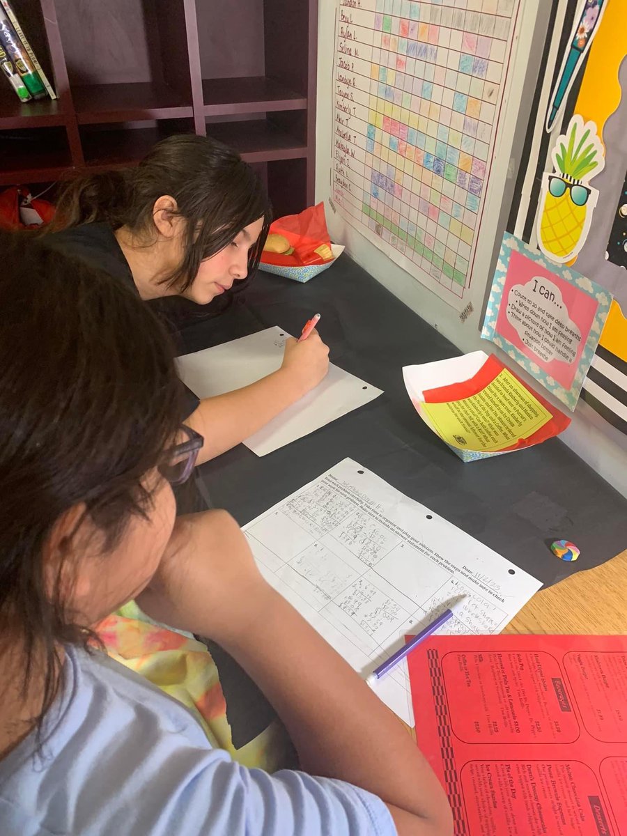 JCollazo86's tweet photo. 5th graders got to experience the Decimal Diner to put their decimal skills to the test. #rootedroyalridge #theNEISDway @niclew12 https://t.co/JG5bKw5YZd