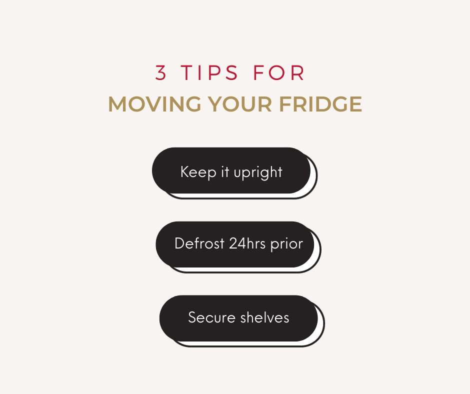 movestarinc's tweet image. Relocating your fridge? 🧊 Always keep it upright, defrost it 24 hours prior, and secure all shelves and drawers. Trust the move to the pros and ensure your appliance's longevity! 🚚

#movewithus #dallasmoving #fortworthmoving #movingcompany #movinghack #movingtips