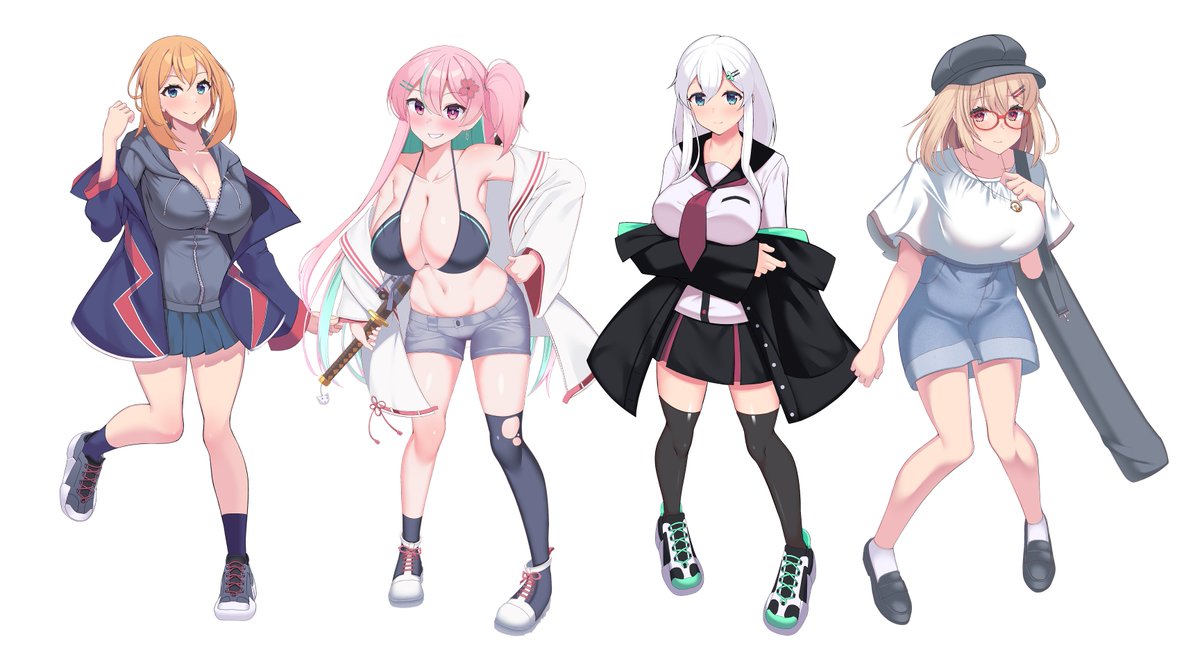 自分で立ち絵描いた探索者ちゃんたち、並べてみるとあまりに性癖が出ていてアレ
みんなでかい 