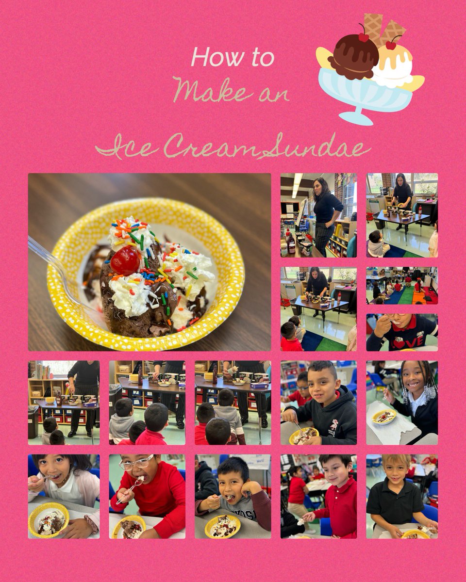 mrs_portelli's tweet image. I bet Team 404 had more fun in writing than your class thanks to @Marisol66792511.  We learned to write “How to Make an Ice Cream Sundae”  - Ask us what our favorite step is (hint it involves eating 🥣) #makelearningfun #bestdayever #RBBisBIA @MrsFlahertyC