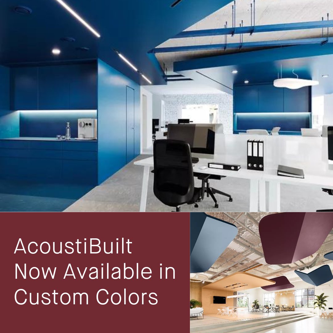 Have you heard? Now you can create spaces with AcoustiBuilt in any color, including black! Explore color possibilities with the seamless, monolithic look of drywall that has Total Acoustics performance and is part of our Sustain portfolio: ow.ly/Cyu350Q4QEf