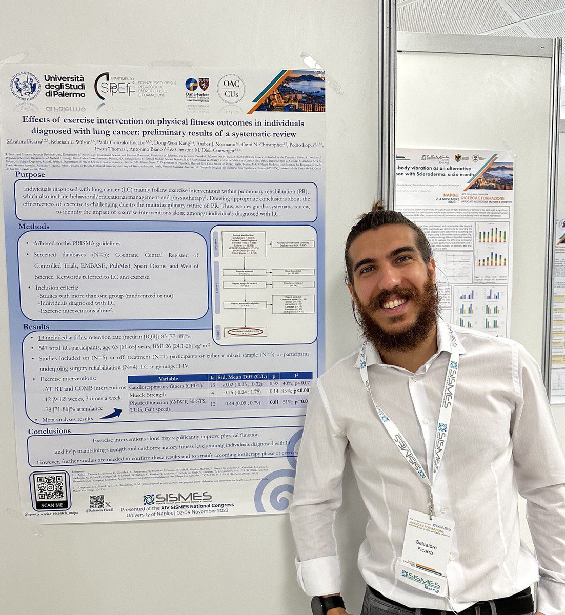 One of the most exciting aspects of research- international collaborations!!! @SalvatoreFica11 presented our work at the 2023 #SISMES meeting in Naples this weekend! Great job Salvo! @RebekahW719 @ResearchCami @PaolaGonzalo_ @ChristinaDieli @DFCIPopSci @DKang_PhD