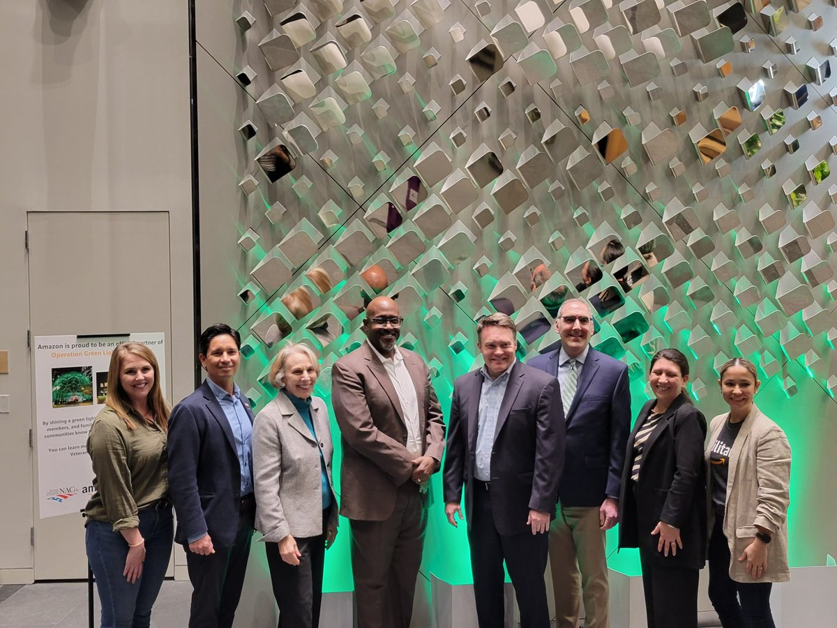 Representatives from NACo, Arlington County and Amazon mark the beginning of #OperationGreenLight for Veterans at Amazon HQ2. Visit naco.org/operationgreen… to learn more and get involved