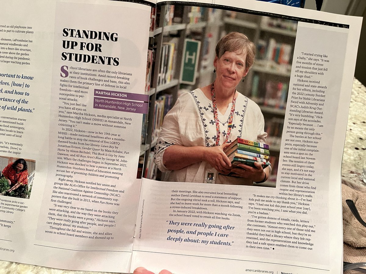 LMS_United's tweet photo. TY @amlibraries for your feature on @sassy_librarian and her courage in the face of attacks from censors. Be inspired and tune in to hear her share her story in this conversation. https://t.co/dgXwHLMtFn https://t.co/FXRKUxNy7n