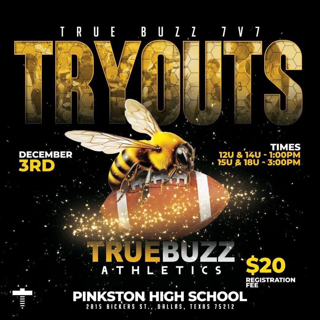 🚨 The Hive is back open!!🚨

We are back for another 7v7 season! IYKYK!! Don't miss this 🛫. Come show us what you got!!! #Buzzgang #TrustTheProcess #TheHive #webuzzn