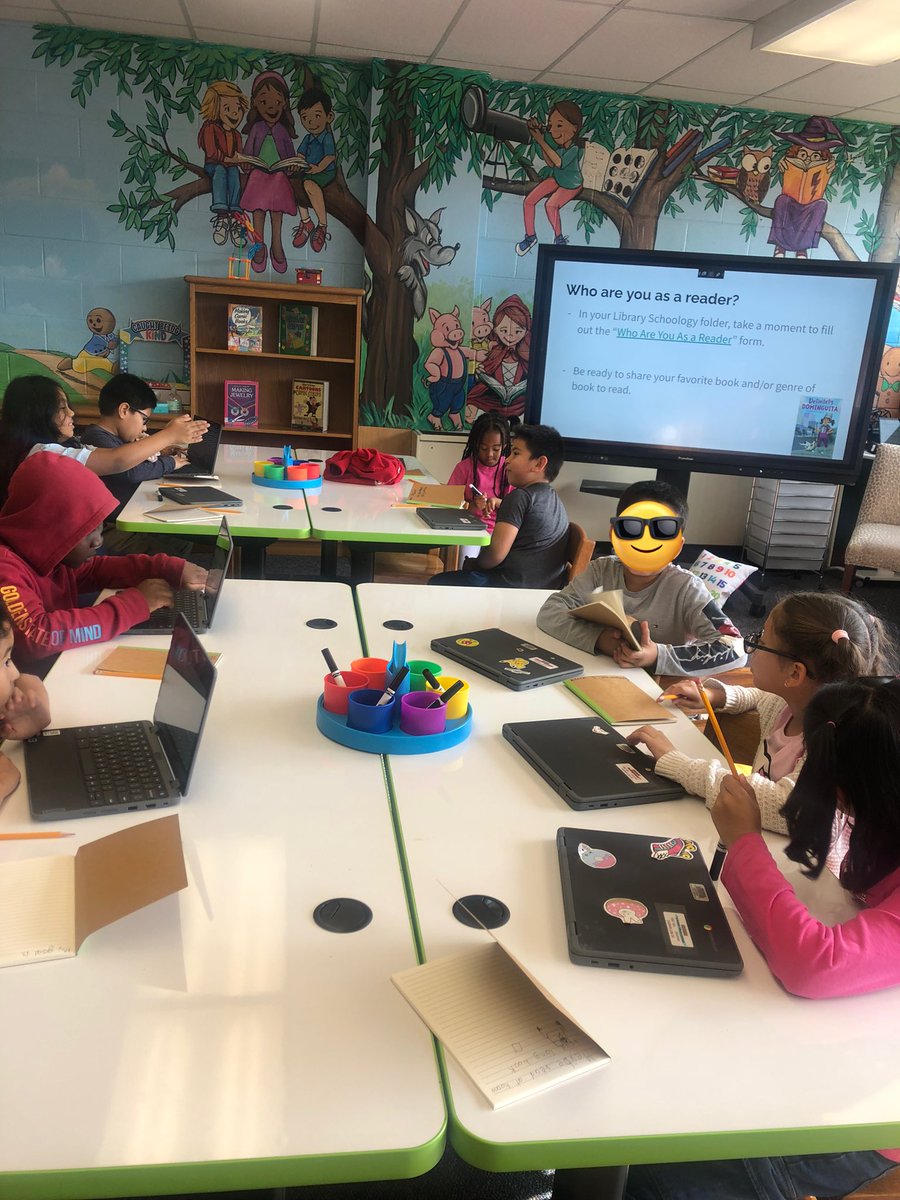 Heather Gonzalez (@mrsgs_library) on Twitter photo I love when, after checking out, students make themselves comfortable to read! I also loved my first day of book clubs with third and fourth grade, getting to know who the students are as readers! <a href="/GuilfordEle/">Guilford Elementary School</a> #elementarylibrarian I love when, after checking out, students make themselves comfortable to read! I also loved my first day of book clubs with third and fourth grade, getting to know who the students are as readers! <a href="/GuilfordEle/">Guilford Elementary School</a> #elementarylibrarian