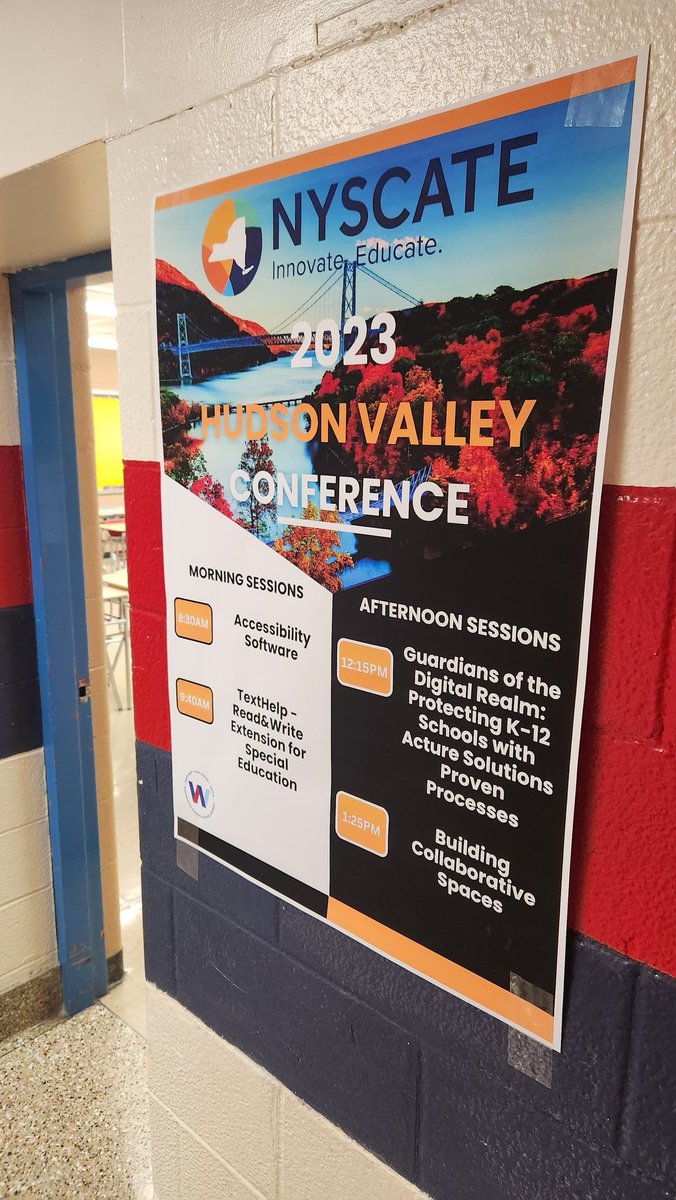 We almost all set for tomorrow Hudson Valley @NYSCATE conference at @WCSDEmpowers! We will have over 20 presentations, numerous vendors, and great opportunities for collaboration! We can't wait to see everyone in the morning!