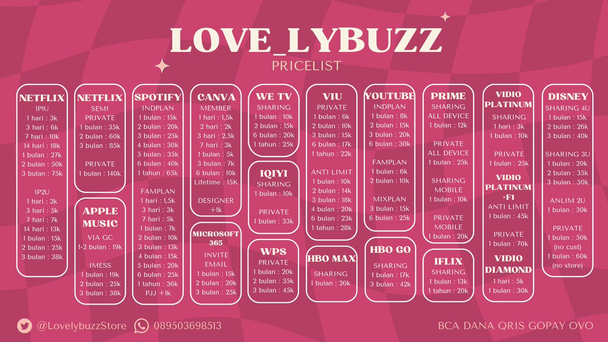 LovelybuzzStore's tweet photo. @kazakizikuz Ridi nih kak netflix nya, order via WA ya https://t.co/G8beS0W9eN