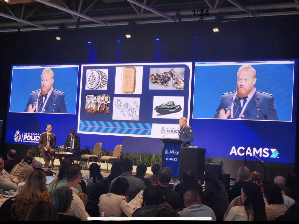 NZFIU's tweet photo. Before lunch Andrew Hill from the @justicenzgovt and Christiaan Barnard from @nzpolice provides an update on the #AML #CFT Statutory Review and the amendments from the Criminal Activity Intervention Legislation #nzfiu #aml #cft https://t.co/l6ejnZzxGW