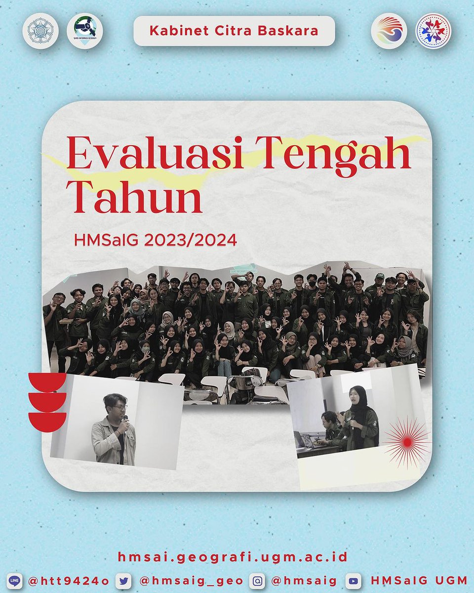 hmsaig_geo's tweet photo. [AFTER REPORT EVALUASI TENGAH TAHUN]

Haloo, SalG Muda👋

Evaluasi Tengah Tahun atau ETT yang menjadi agenda rutin kepengurusan HMSAIG telah dilaksanakan pada 29 Oktober 2023. https://t.co/um1ep6AIfS