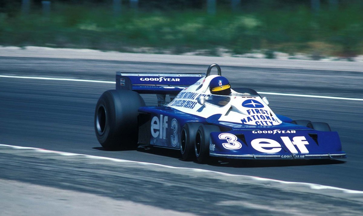 .
🏁Ronnie Peterson #Tyrrell P34 #F1 SpainGP 1977 🏁

Ronnie Peterson in the six wheeled Tyrrell P34 at Jarama during the Spanish Grand Prix, 1977.

🏆internal-combustion.com/nuvolari/ronni…🏆