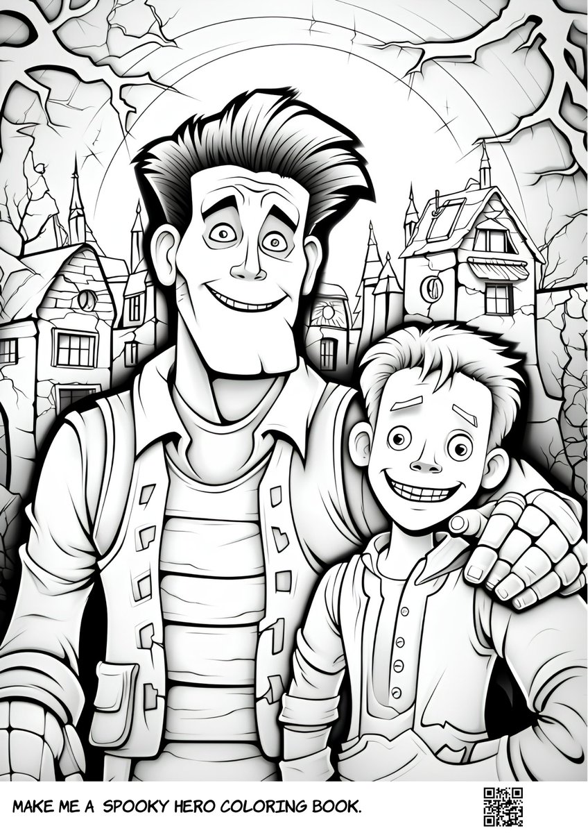 Randsay's tweet image. 🎃 Halloween might be over, but spookiness is still in the air! Get into the spooky spirit with a FREE coloring page from, "Make Me a Spooky Hero." 

amz.run/7CvG

👻#ColoringBook #FreeColoringPage #ColoringForAdults #SpookyVibes #Freebie #SpookyArt #GetCreative