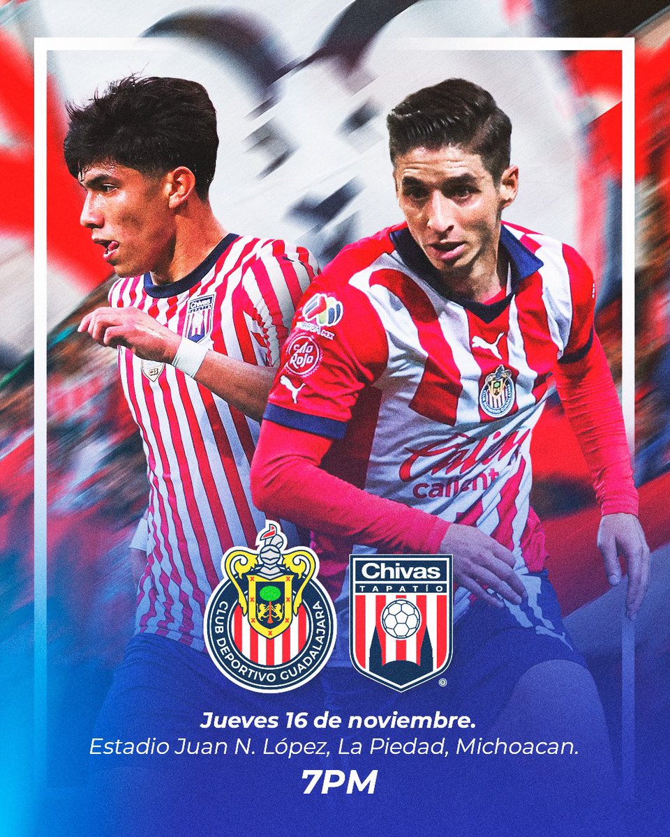 ⚪️🔴 CHIVAS VS TAPATÍO 🔴⚪️ 🤩 Nos vemos en La Piedad, Michoacán para nuestra fiesta Rojiblanca 🐐🔥 🎟️ Adquiere tus boletos aquí 👉🏻 bit.ly/460ugjq