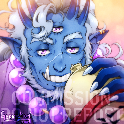 Relax and have a drink~ 🍶 -- Icon for @unclemimibags ! Thank you for your business~🫶🏻