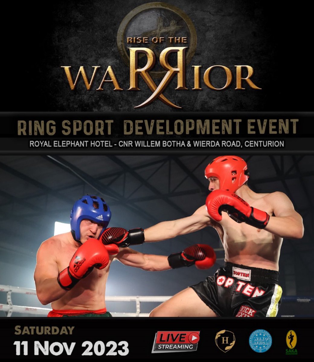 Join us this this weekend as we launch the Supreme Fighting League (SFL) at the Royal Elephant Hotel in Centurion, Pretoria, this Saturday, November 11, 2023.