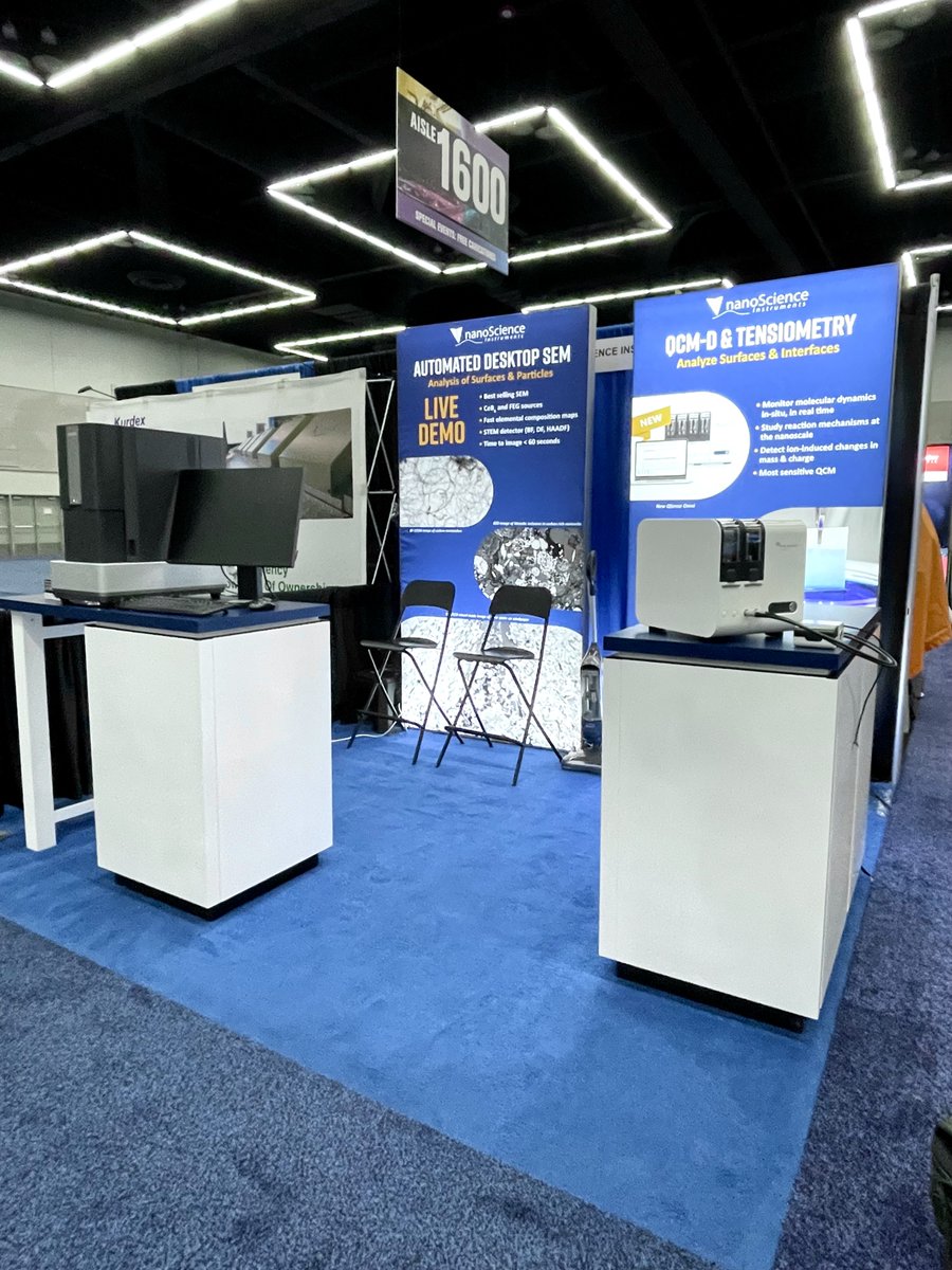 NanoscienceInst's tweet image. The booth is ready for #AVS69; all we are missing is you!

Stop by Booth #1511 tomorrow through Thursday to discuss your electron microscopy or surface science needs.

Explore our solutions: ow.ly/tCoH50Q4QV1

#surfacescience #materialsscience #NanoscienceInstruments
