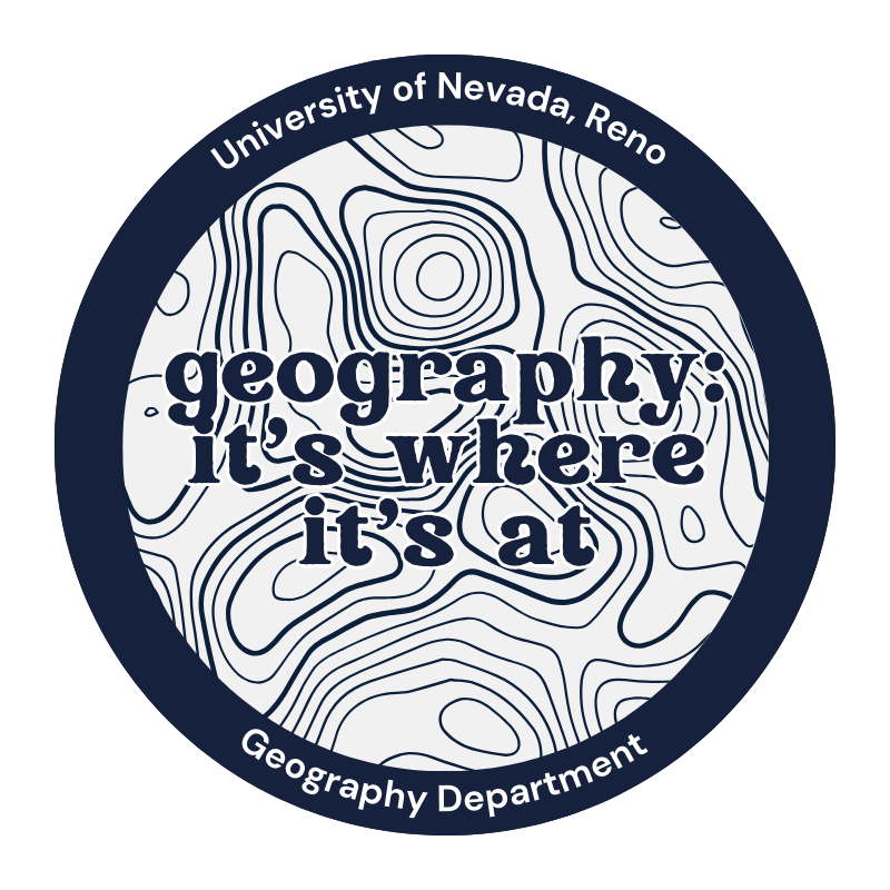 Behold the winner of the Geography sticker contest! Congrats to Hannah Potts (she/her/hers; M.S. student, Geography). We'll have these on hand during #GeographyAwarenessWeek 13-17 Nov. Make sure to say hi and grab a sticker!