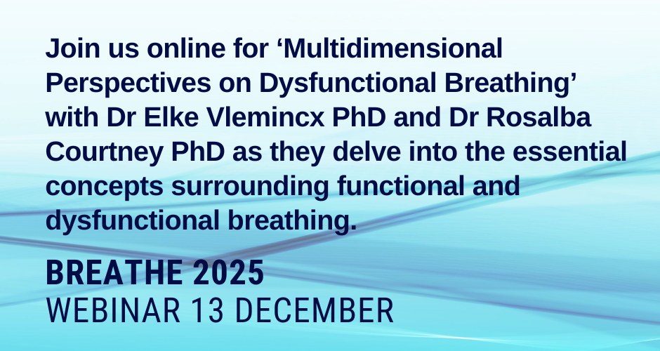 Join us Wed 13 December for our latest webinar -  delve into the essential concepts surrounding functional and dysfunctional breathing, as well as the intricacies of breathing therapy, taking a comprehensive and evidence-based approach.

…themultidisciplinarycollaboration.com
#breathe2025