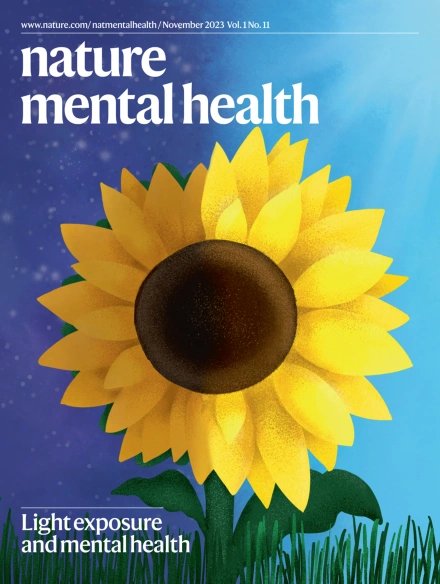 Thrilled to see our paper on the cover of @NatMentHealth this month! This is the largest analysis of light and mental health to date. Bright days and dark nights are independently associated with lower risk of many psychiatric disorders. Read here: nature.com/articles/s4422…