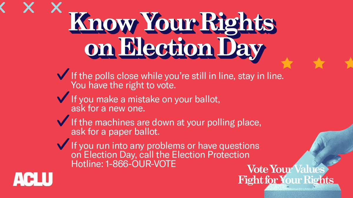 Election Day is finally here. Know your rights when voting.