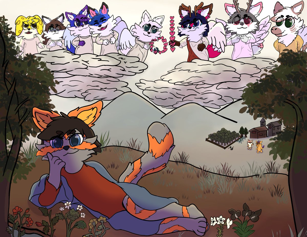 DermicHunterFox's tweet photo. "El Furry divino galan" en el jardín de las delicias 🪷🪻🫧. Me tomo un tiempo dibujarlo pero creo que quedó bastante lindo. Me pidieron basar aspectos del dibujo en una obra real del siglo XVIII.
#furryart #furry #furryfandom #comissionsopen #kemono #kemonofurry #DermicHunterFox https://t.co/ysiNPOg5Gg