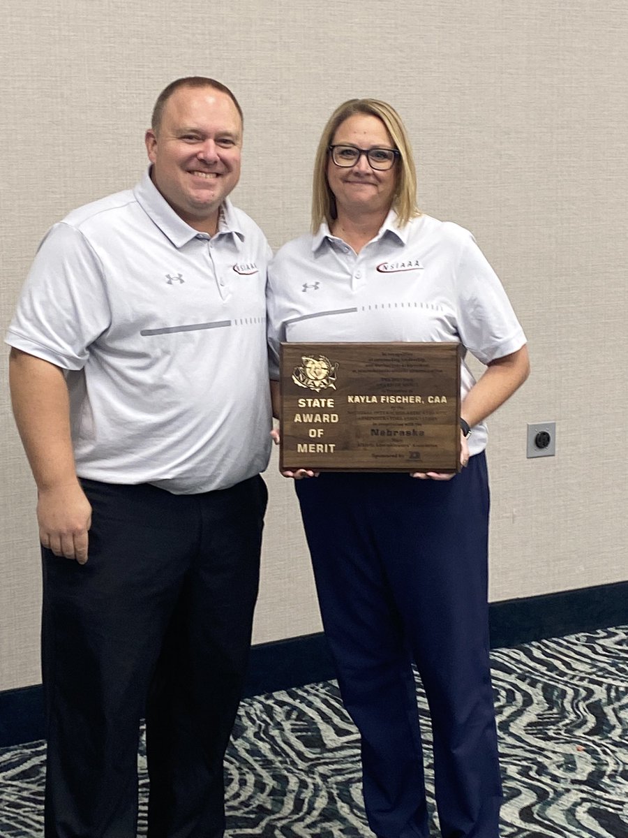 Congratulations to Rock County AD Kayla Fischer on receiving the NIAAA State Award of Merit!  Thank you Kayla for all you do in support of High School Activities and Athletics.