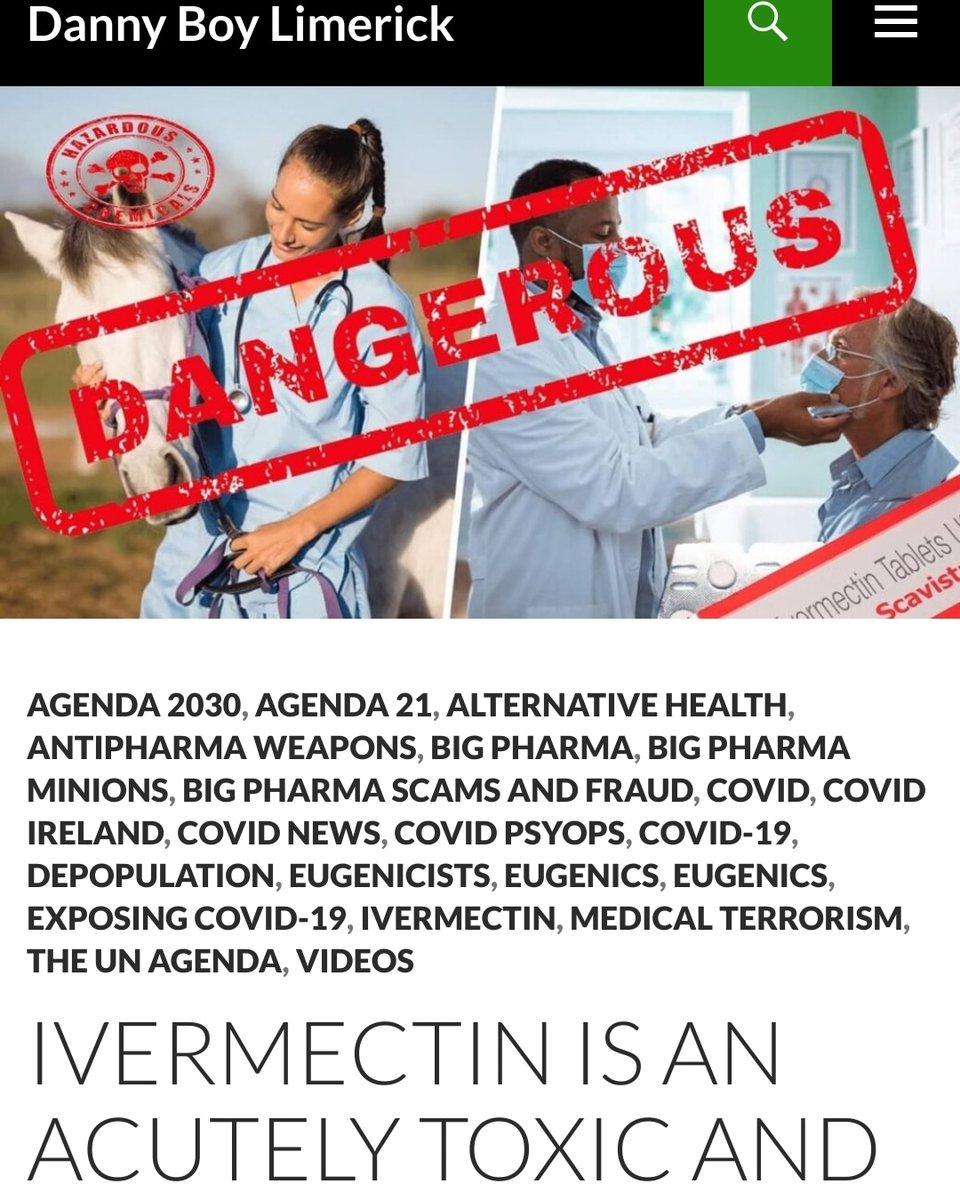 DannyBLimerick's tweet image. Ivermectin Is An Acutely Toxic Dangerous Drug And Depopulation Tool

dannyboylimerick.website/ivermectin-is-…

#DannyBoyLimerick #CounterIntel #Ivermectin #DepopulationTool #Genocide