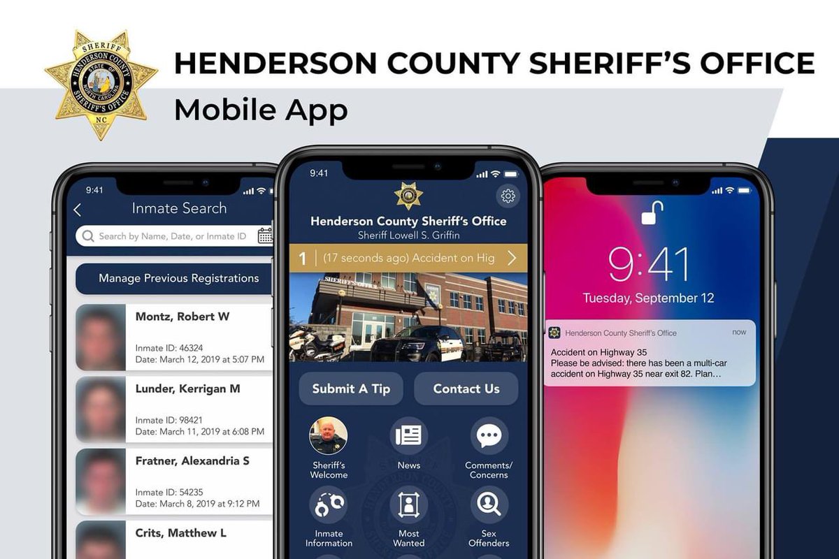 SheriffHCSO's tweet image. When emergencies like the wildfire in Edneyville happen, the Sheriffs App is the best way to stay up to date with what is happening in our county.  This app is used to send updates on certain incidents, emergency alerts, weather alerts and much much more.. oh, and you can even…