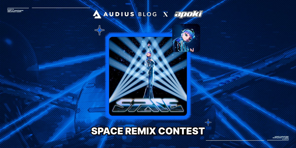 audius's tweet image. 🚨APOKI REMIX CONTEST INCOMING🚨

Producers! We’re joining forces with @Apoki2 to host our most unique competition to date for “Space”👨‍🚀🌌🚀

To enter:
1. Download the acapella from Audius (linked below).
2. Make your remix, upload it to Audius as a “Remix,” and tag “Space” as…